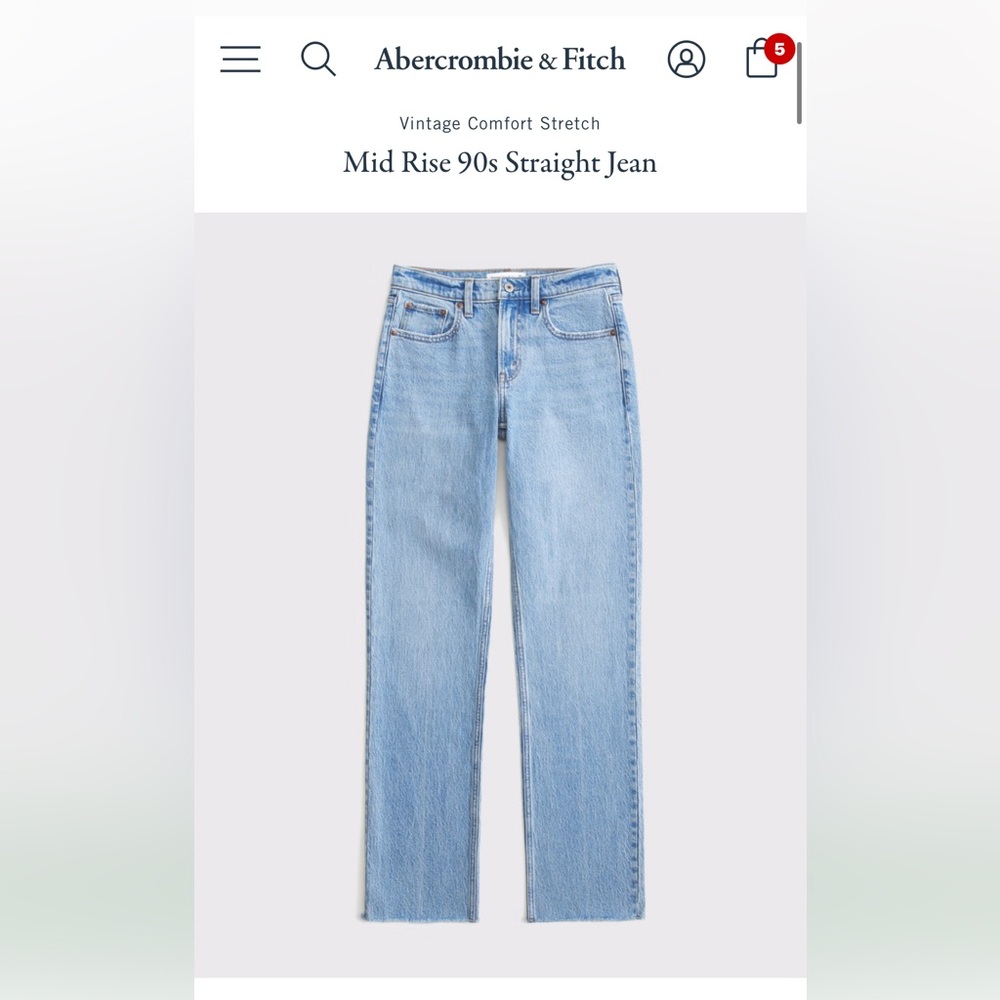 Straight leg jeans